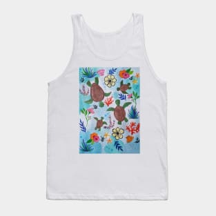 Sea Turtles swimming in the sea Tank Top